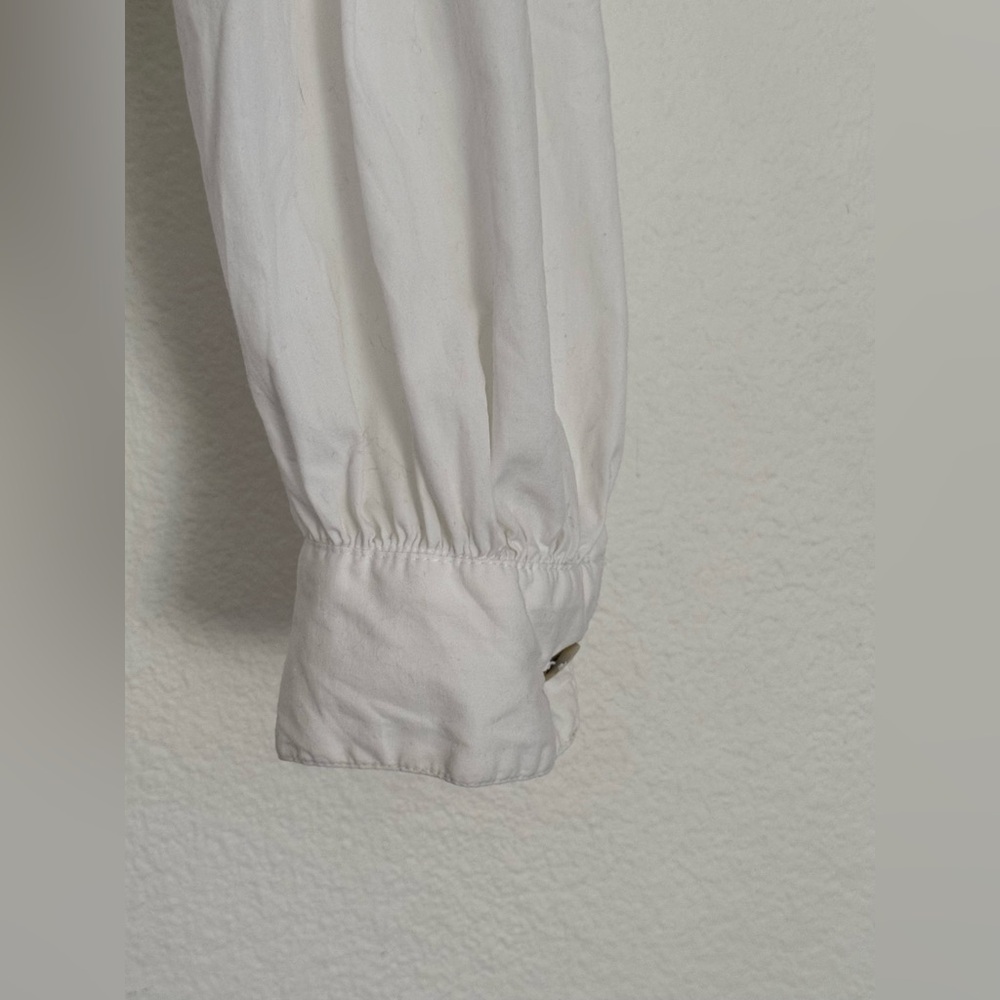 Vintage 90s Cropped White Blouse by LizSport - Picture 7 of 7